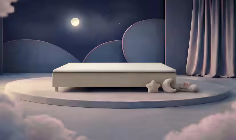 FAMBED familiebed in beige, 280 × 200 cm, zonder hoofdbord